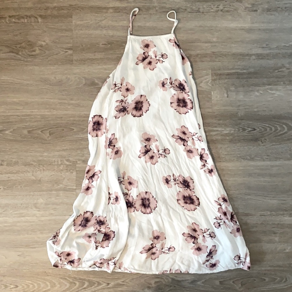 A Halter Top Dress with floral pattern S